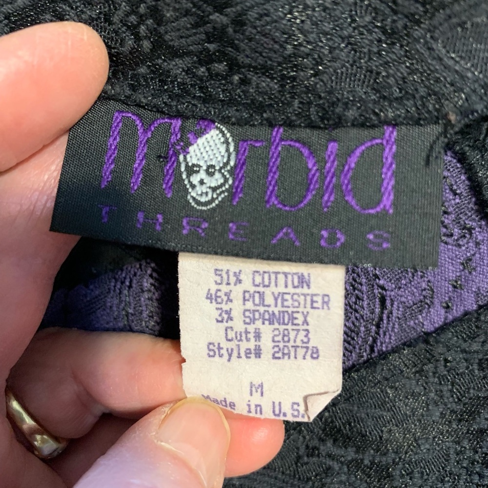Morbid Threads Purple and Black Maxi Skirt. Size M - Picture 9 of 9